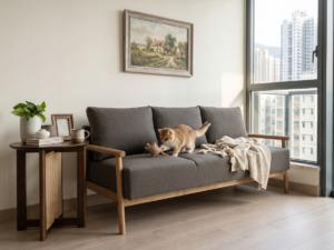 RONIN梳化；LOVESEAT；寵物布梳化；貓抓布梳化；木框；3座位梳化；泥土棕色；北歐風；慳位梳化；高性價比梳化；沙發；長度182.5cm梳化；馬來西亞進口；馬來西亞製造